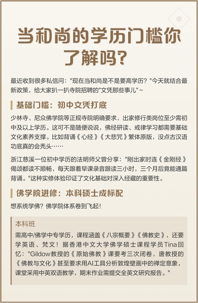 當和尚需要什么文憑|佛教寺院出家為僧與從事佛教教育的國際化趨勢趨勢