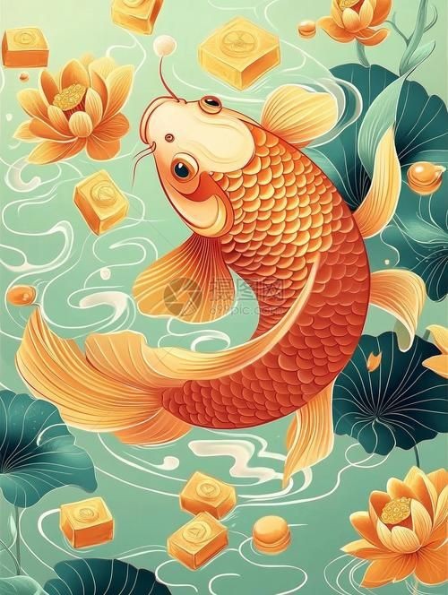 錦鯉卡通圖片可愛|《錦鯉卡通圖片可愛》