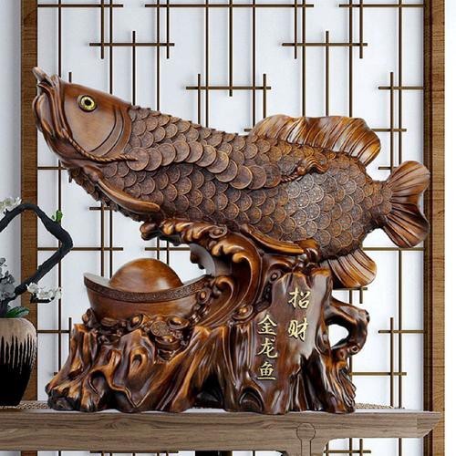 龍魚擺件朝向正確擺放圖片|金龍魚擺件擺放有講究