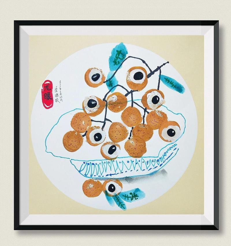 龍眼在哪些藝術作品中被描繪過？【國畫《龍眼》作品展示獨狼的領航員栩栩如生木雕里的弘一大師】