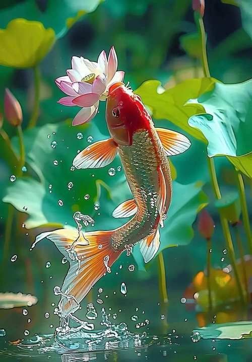 錦鯉圖片【《錦鯉圖片：水中靈動之美的視覺盛宴》**】