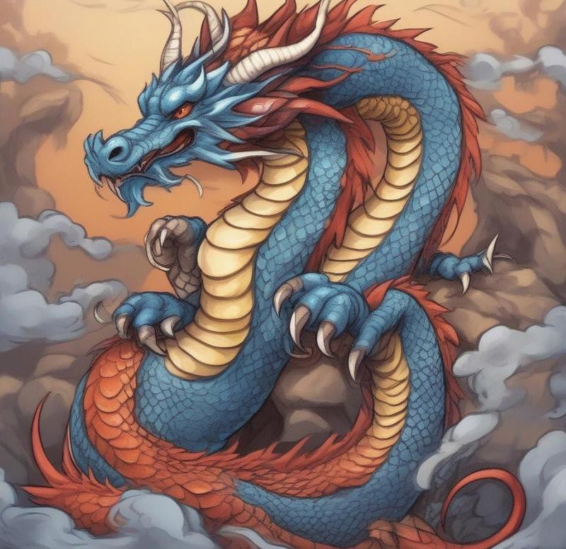 龍頭像【《山海經》——燭龍銜】