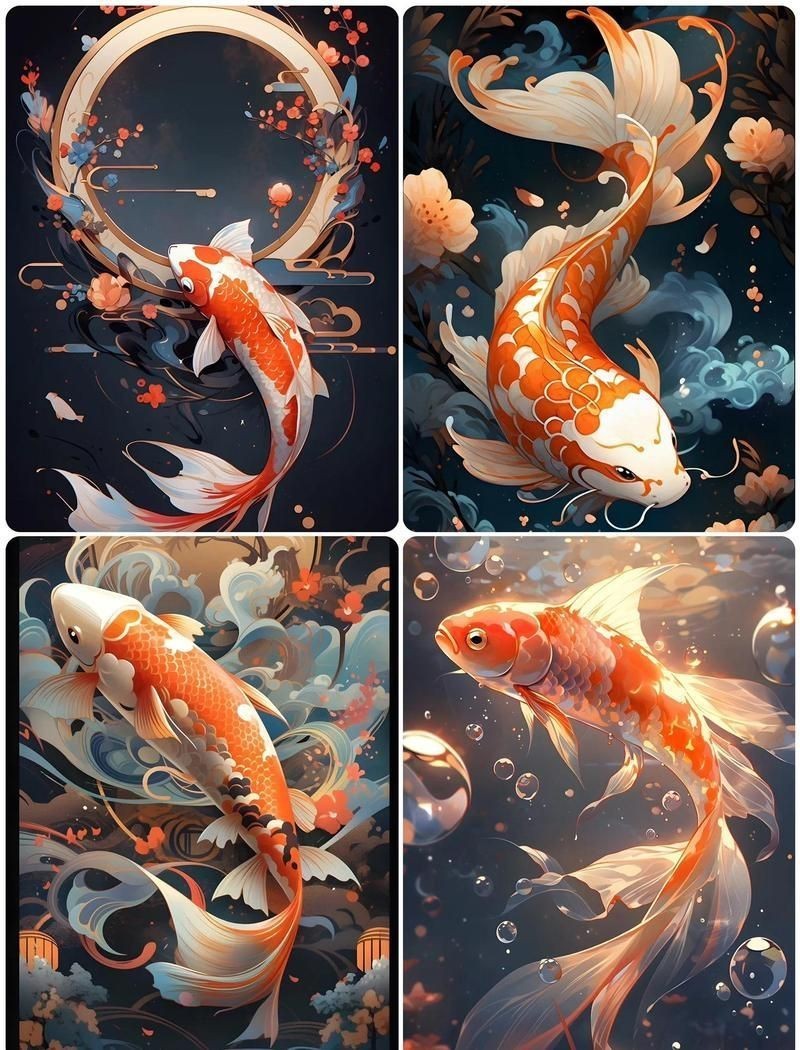 錦鯉Q版圖【卡通錦鯉q版圖素材分享】