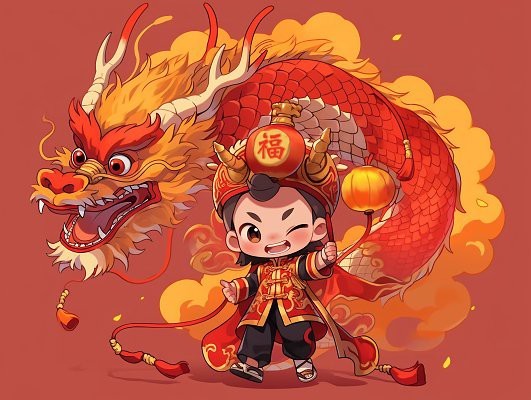 國潮風格的金龍插畫有哪些？【國潮風格的金龍插畫融合了傳統與現代元素，展現出獨特魅力】