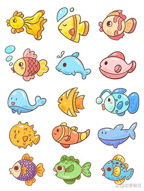 可愛Q版小魚【《可愛q版小魚》**畫法合集】