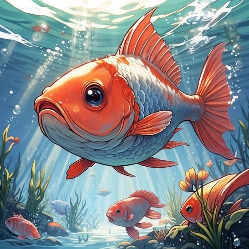 可愛Q版小魚【《可愛q版小魚》**畫法合集】