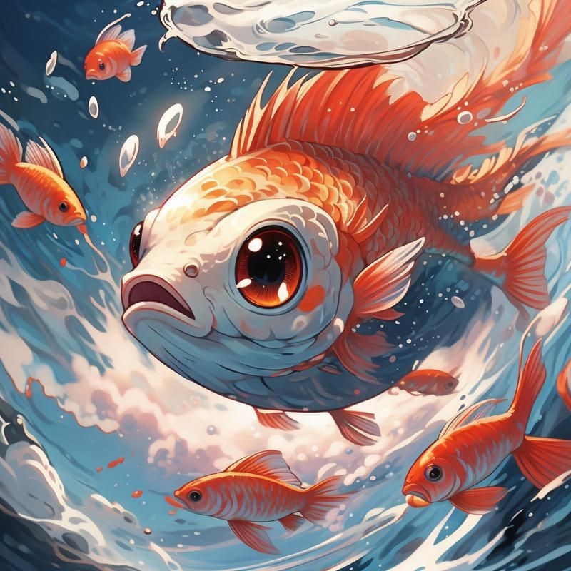 可愛Q版小魚【《可愛q版小魚》**畫法合集】