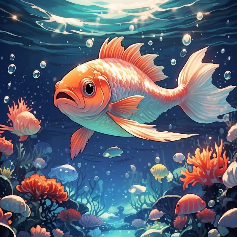 可愛Q版小魚【《可愛q版小魚》**畫法合集】
