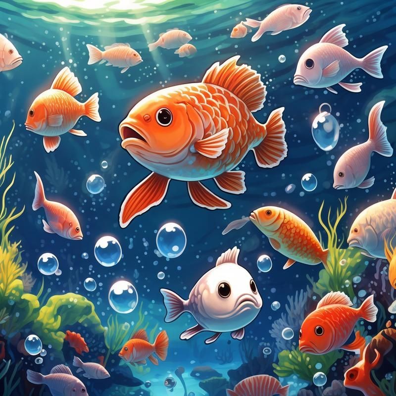 可愛Q版小魚【《可愛q版小魚》**畫法合集】