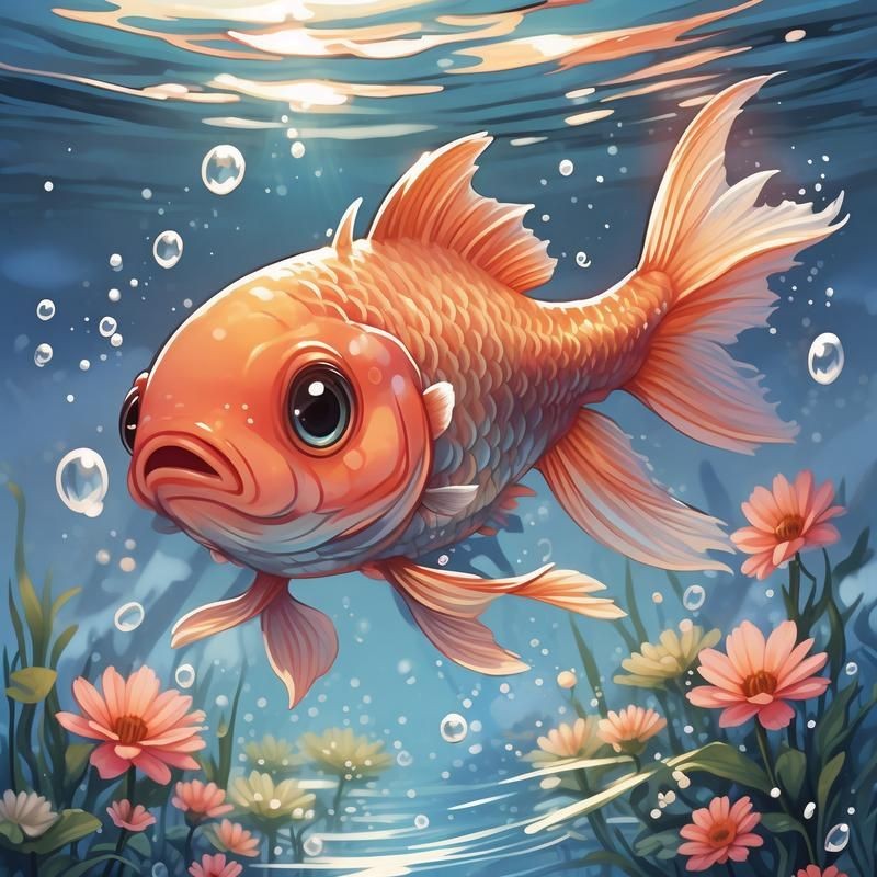 可愛Q版小魚【《可愛q版小魚》**畫法合集】