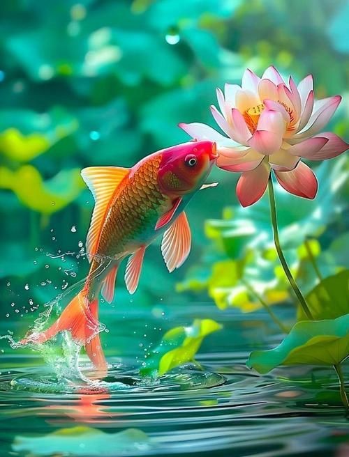 荷花鯉魚圖片【荷花鯉魚圖片欣賞】