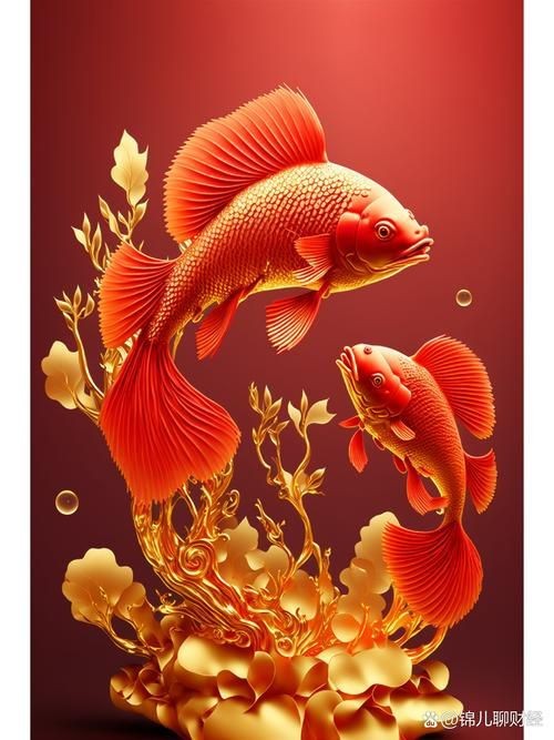 紅色錦鯉圖片【《紅色錦鯉：靈動的祥瑞之影》**，紅色錦鯉】