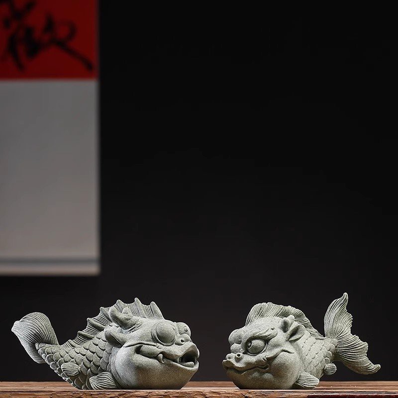 龍魚(yú)擺件最經(jīng)典三個(gè)款式【龍魚(yú)擺件最經(jīng)典三個(gè)款式——祥龍納福】