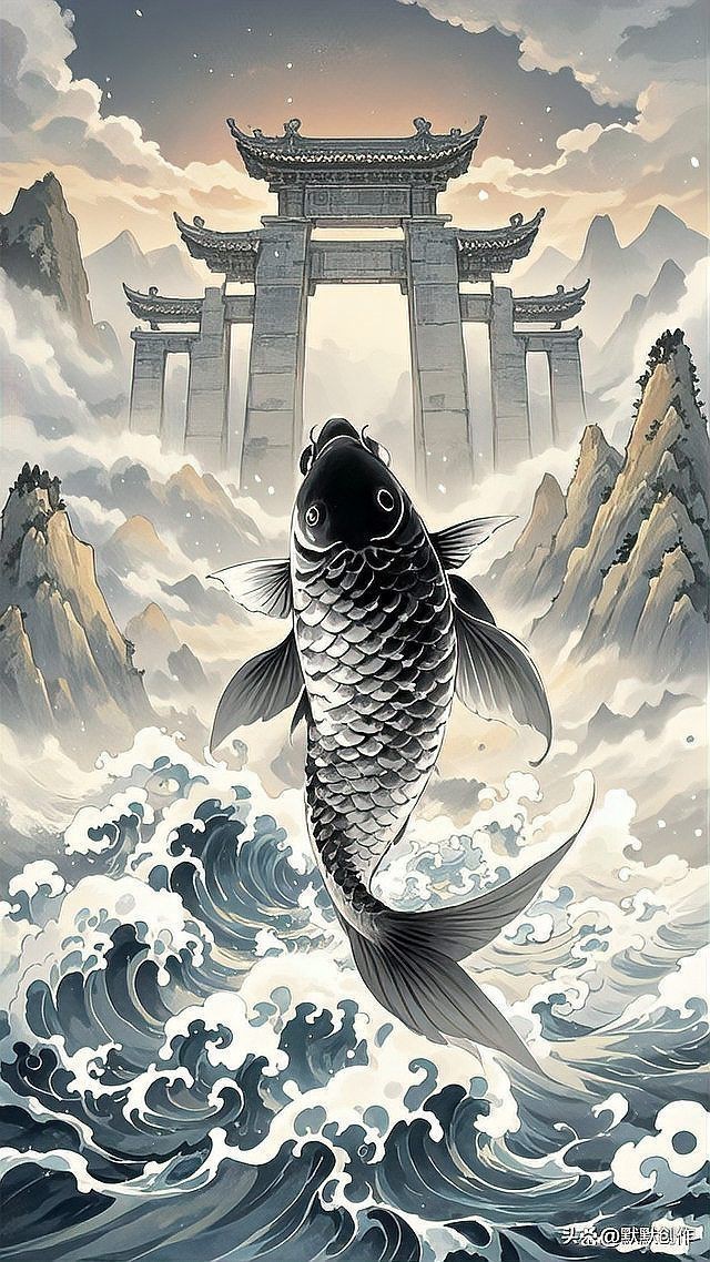 龍騰魚躍【“龍騰魚躍”描繪了一幅生機勃勃的景象，作為中華民族的象征】