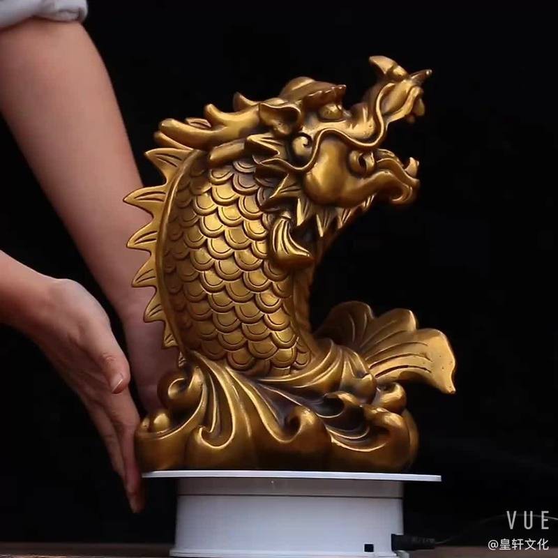 純銅龍頭魚擺件【純銅龍頭魚擺件測評】