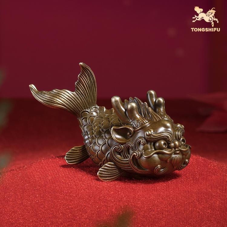 純銅龍頭魚擺件【純銅龍頭魚擺件測評】