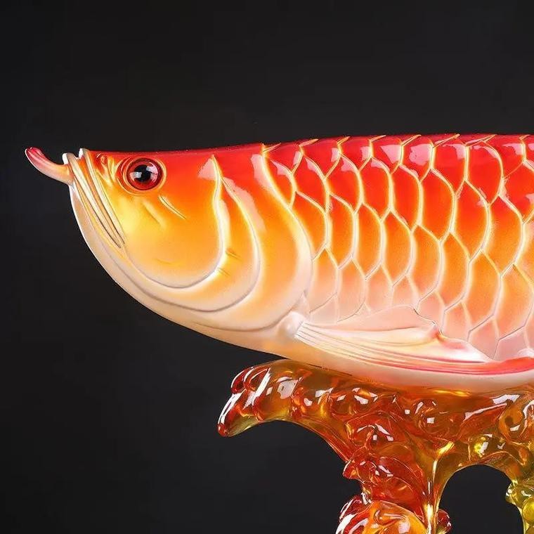 龍魚擺件最簡單三個造型的圖片【家中擺放龍魚聚財擺件】