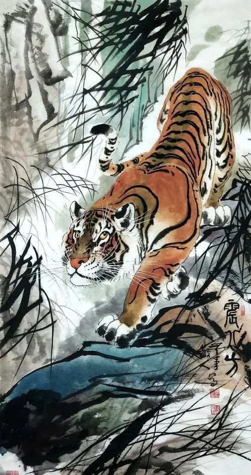 老虎畫大全100幅【《老虎畫大全100幅》】