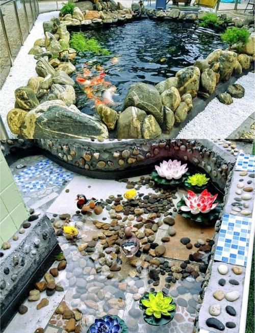露天魚池設計圖片【13個適合自己diy的“庭院魚池”，網友：回家立馬開挖！】