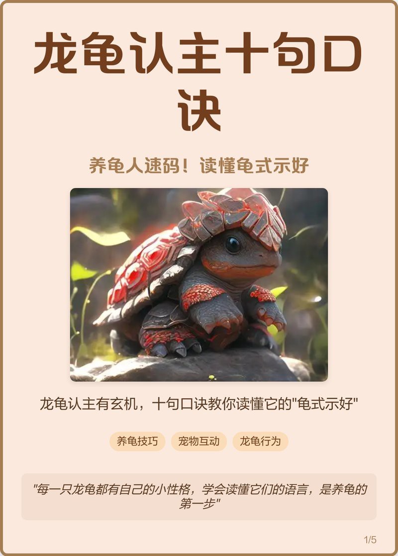 龍龜認(rèn)主人的表現(xiàn)【十二種龍龜認(rèn)主人的情感密碼，每一種都是跨越物種的情感密碼】