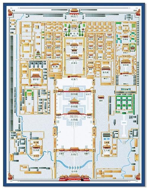 帝王三間建筑結(jié)構(gòu)圖【中國古代宮殿建筑之北京紫禁城(一)】
