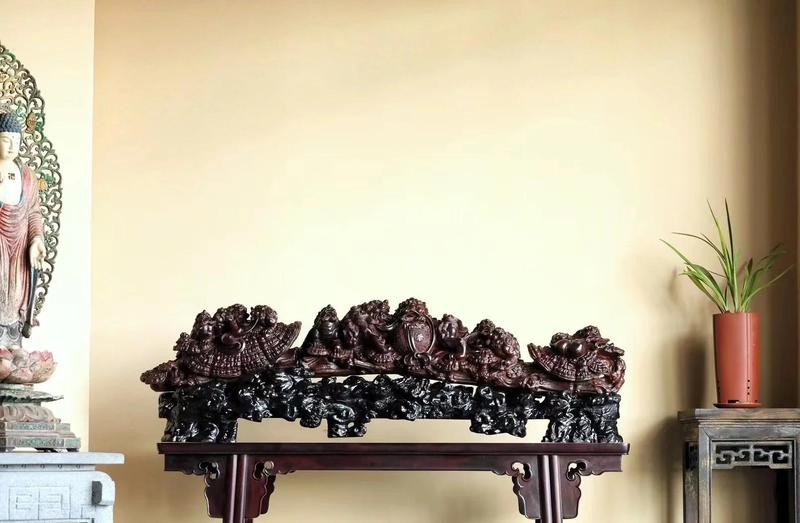 根雕260高的九龍擺件【九龍根雕擺件鑒賞，九龍根雕藝術的巔峰之作令人嘆為觀止】