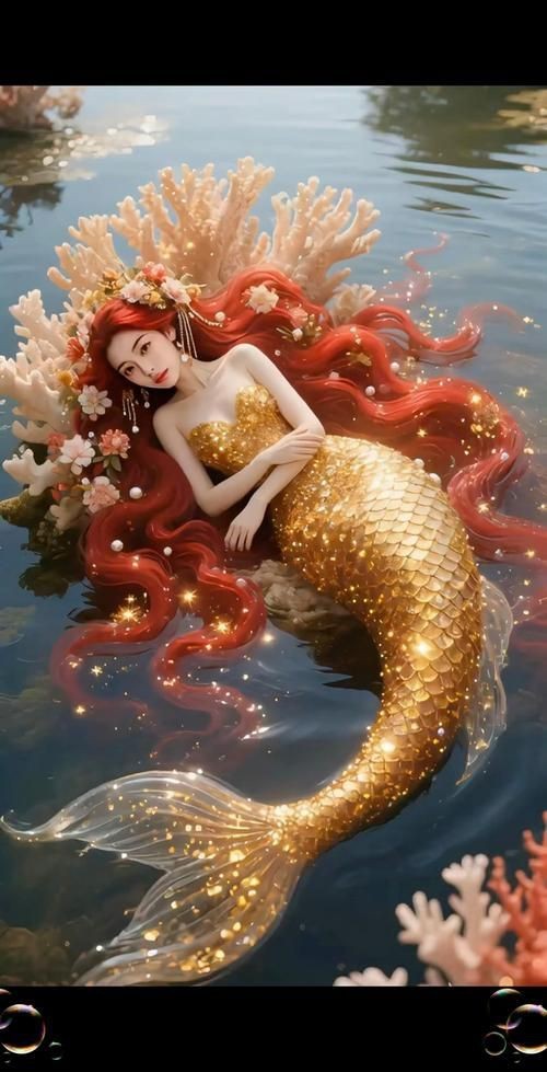 紅美人魚圖片【紅美人魚的下半身究竟是什么魚紅發美人魚壁紙愛麗兒】