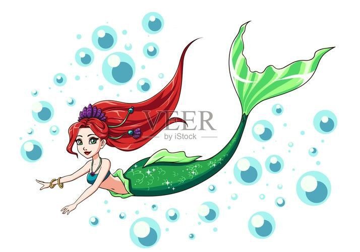 紅美人魚圖片【紅美人魚的下半身究竟是什么魚紅發美人魚壁紙愛麗兒】