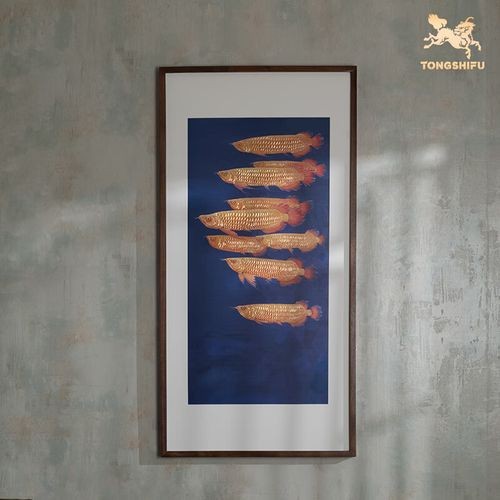 紅龍魚金龍魚壁畫圖片