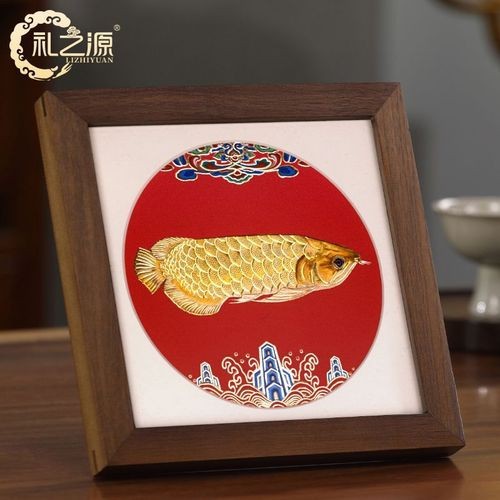 紅龍魚金龍魚壁畫圖片
