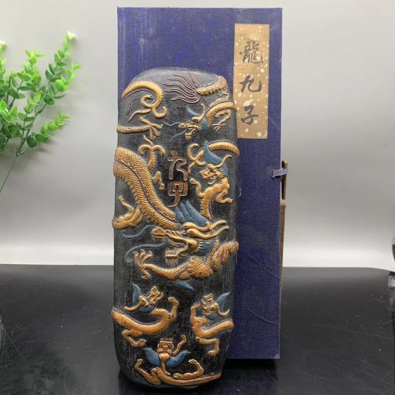 如何辨別真假古墨材質的九子龍？