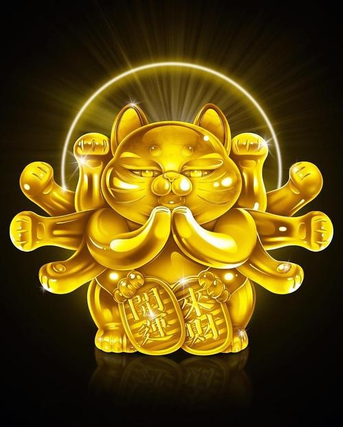 金色招財圖片