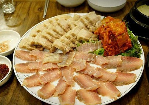 韓國鰩魚生魚片