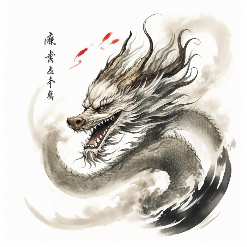 能提供一張帶字的霸氣龍圖嗎？