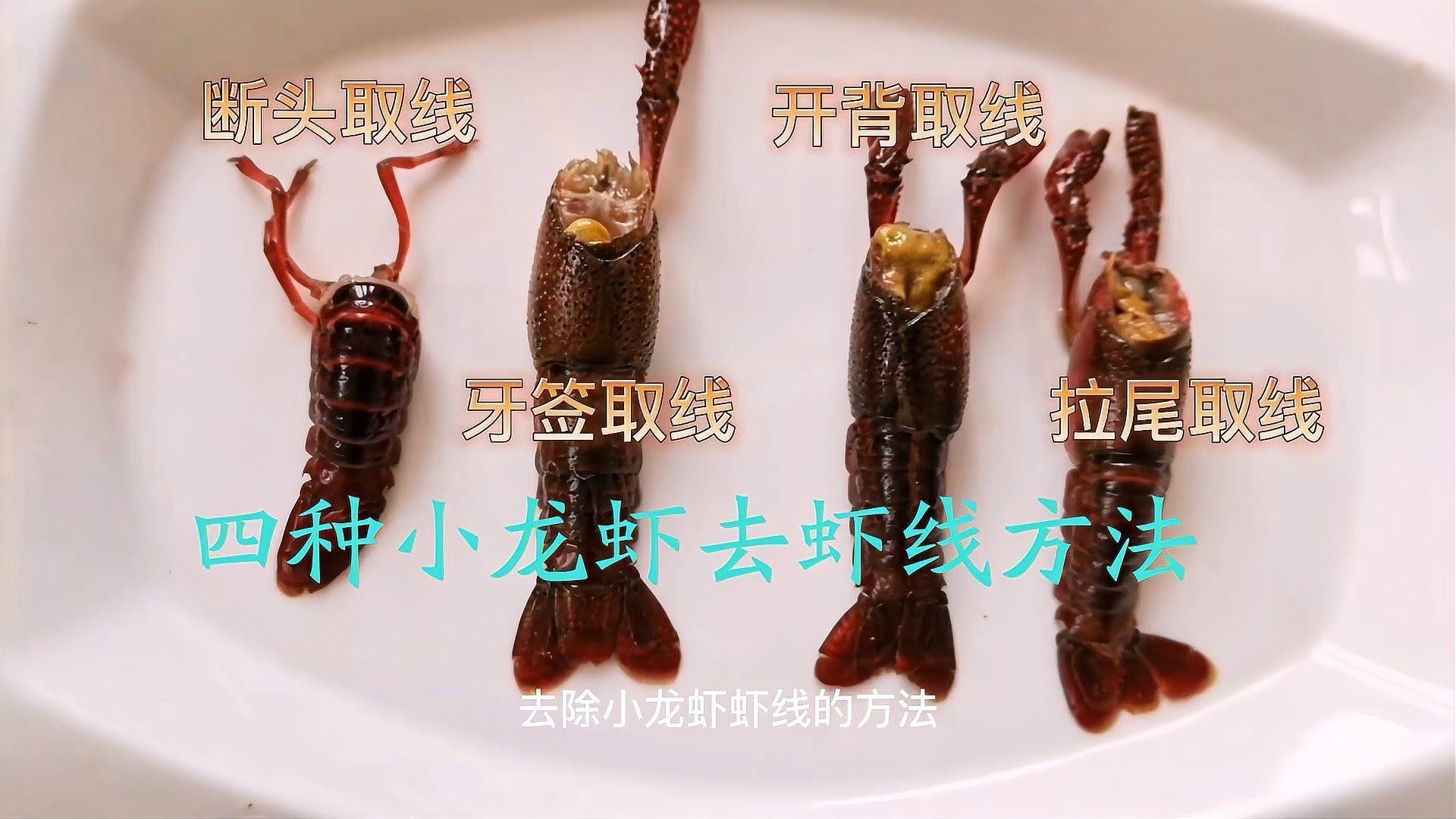 如何處理紅龍蝦的蝦線？