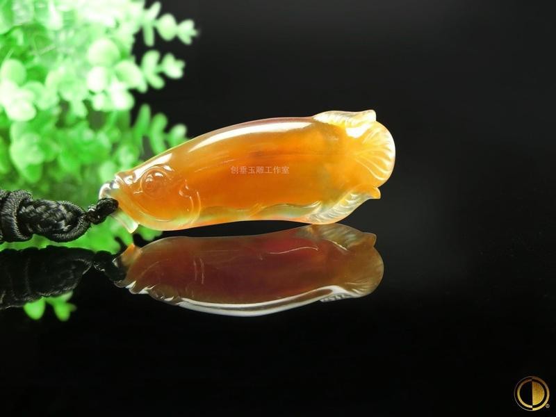 金龍魚玉雕圖片