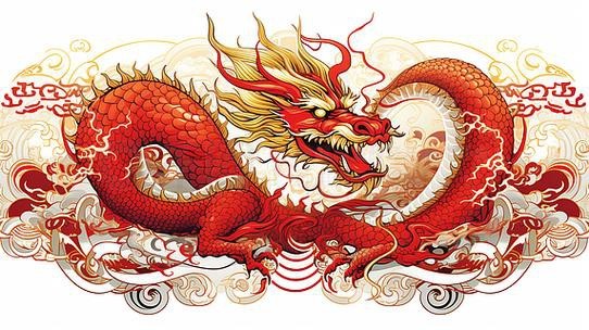 能推薦一些高清紅色龍圖片嗎？