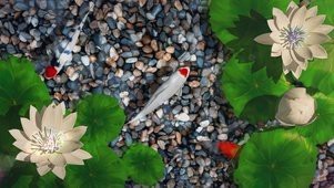 錦鯉魚水塘5D動態壁紙