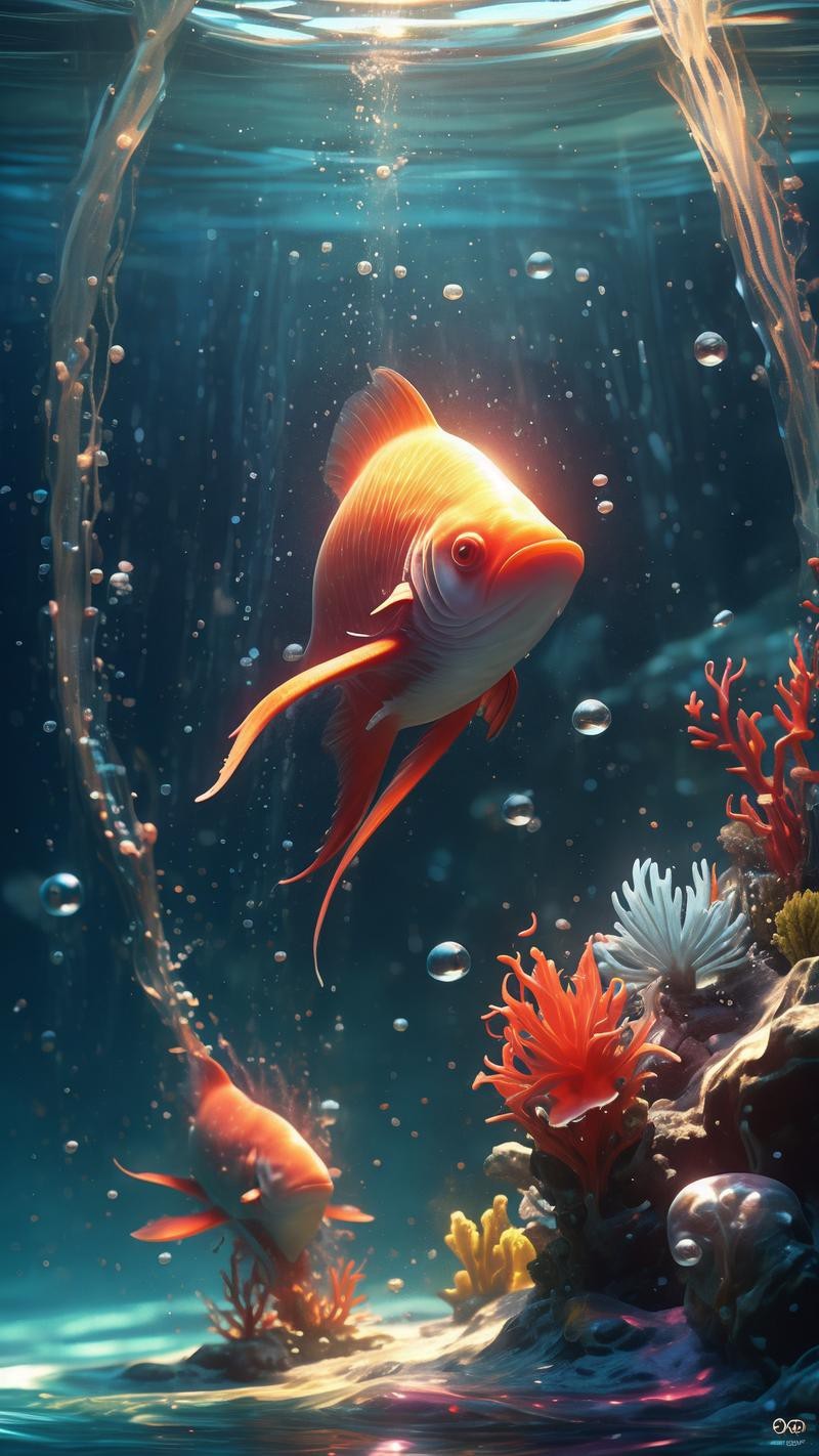 魚缸高清3d壁紙原圖