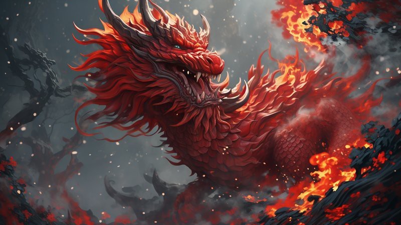 紅龍不染圖片高清無水印