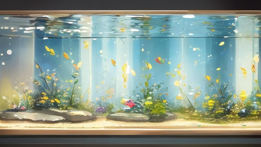 金龍魚魚缸背景圖片大全集