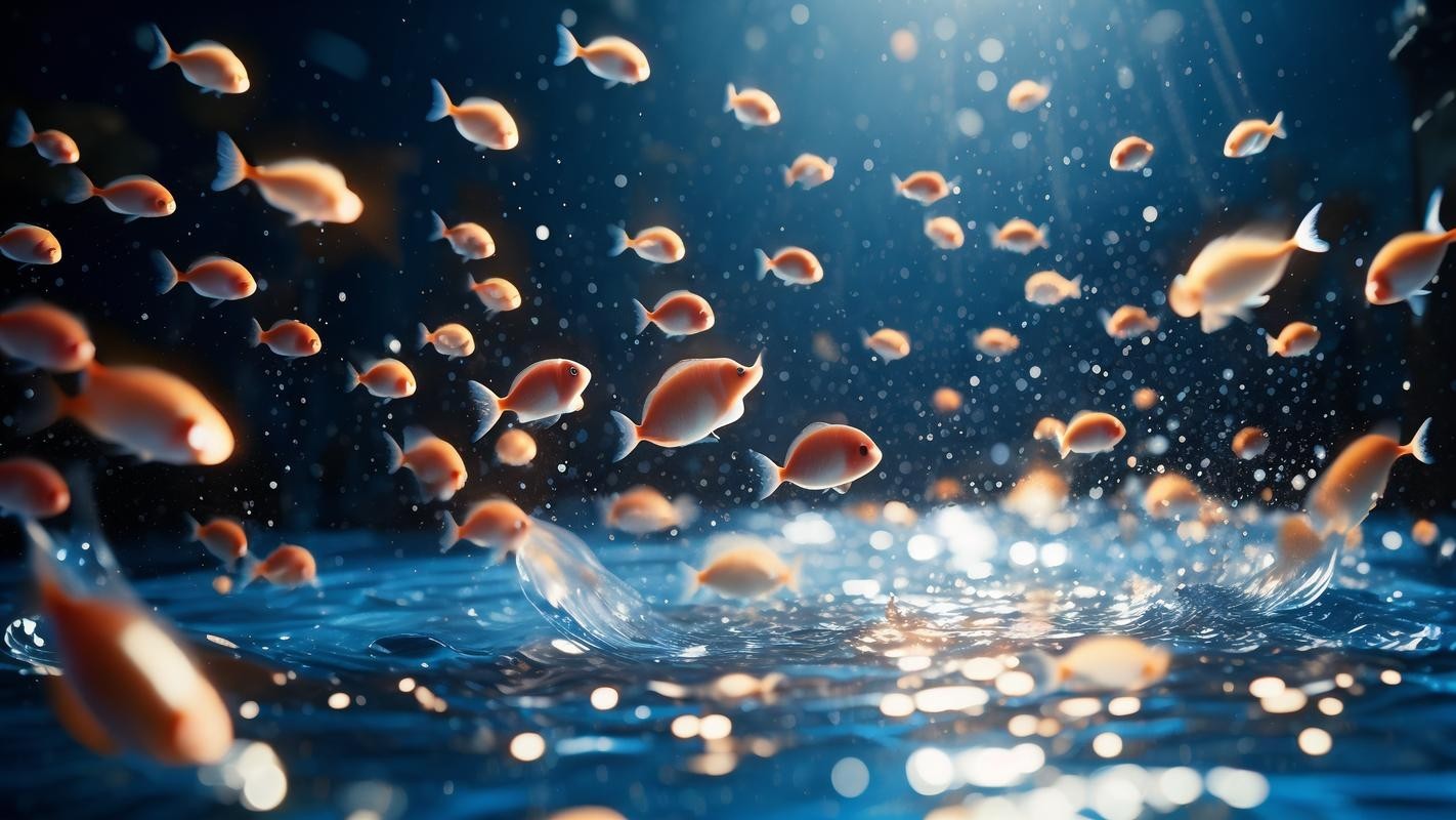 金龍魚魚缸背景圖片大全集