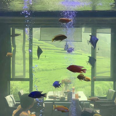 養龍魚的缸粘風景背景圖好嗎：養龍魚的缸粘風景圖有一定的優點，但也有需要注意的地方