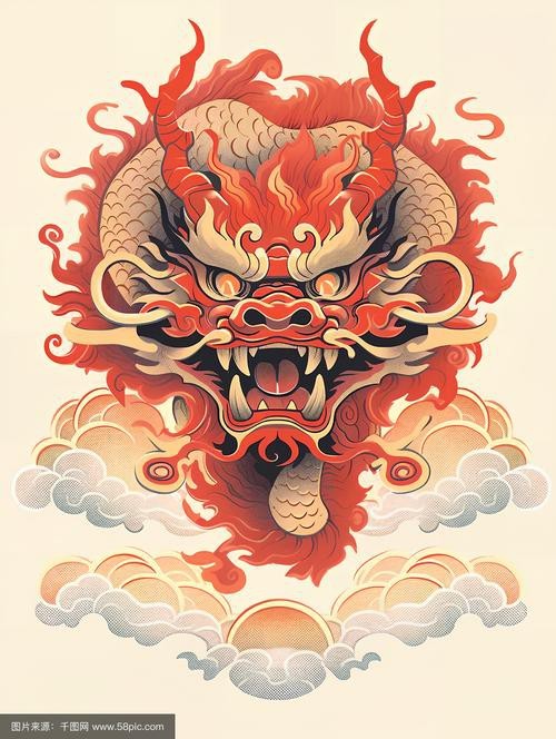 有哪些龍頭朝向的吉祥圖片？