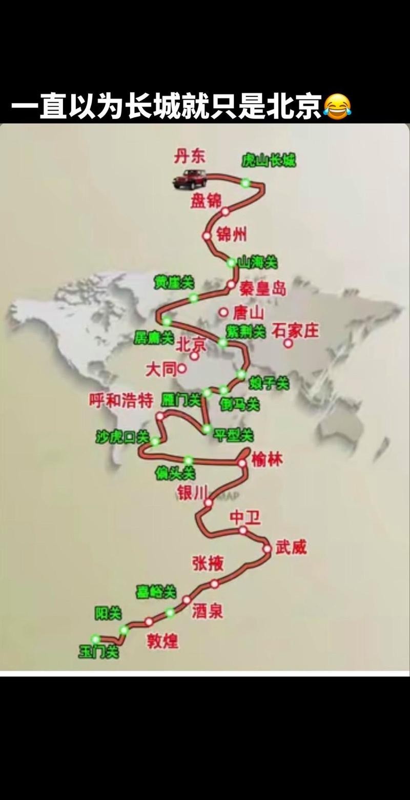 長城杯馬拉松的路線圖