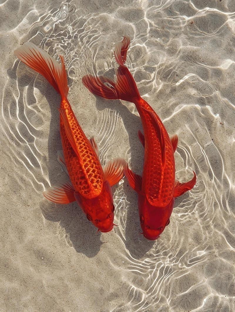紅錦鯉魚圖片