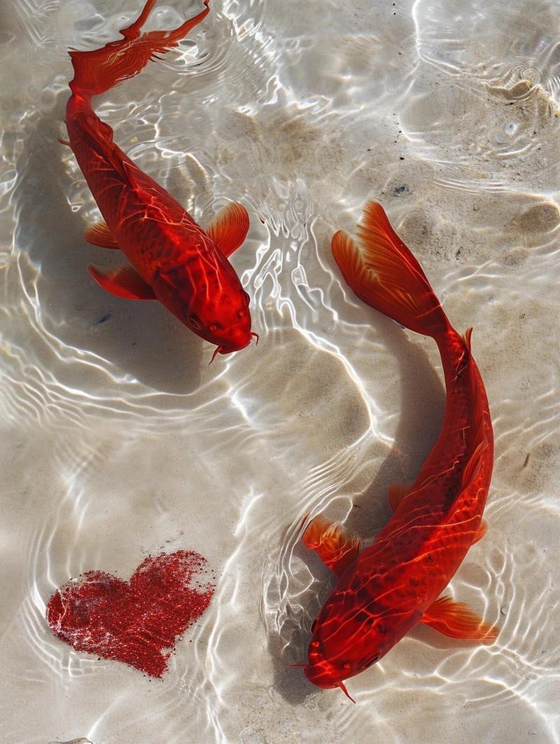 紅錦鯉魚圖片