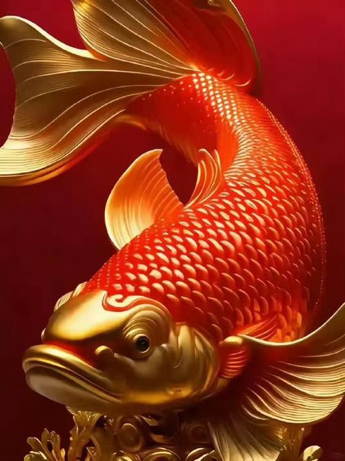 紅錦鯉魚圖片