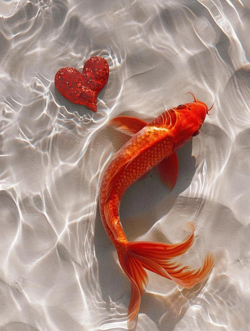 紅錦鯉魚圖片