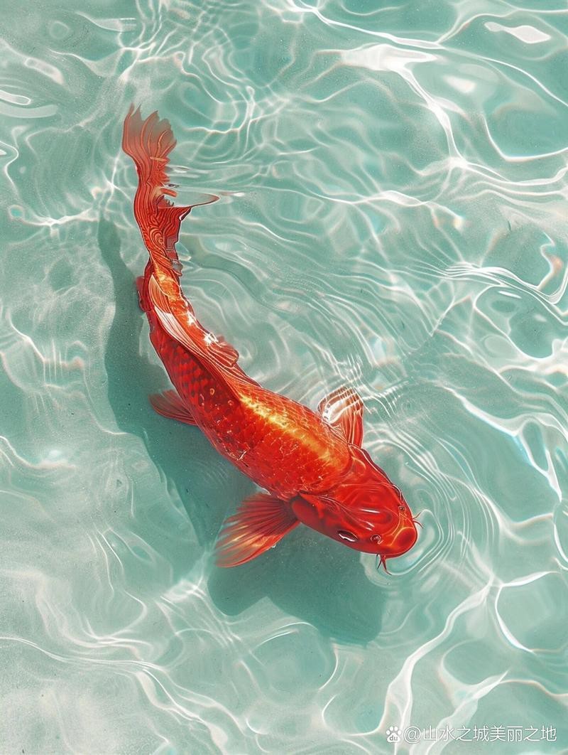 紅錦鯉魚圖片